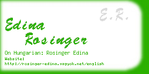 edina rosinger business card